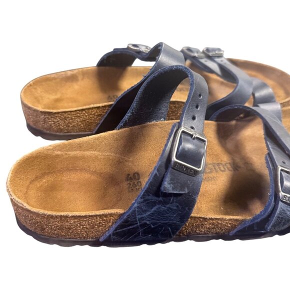 Birkenstock Franca Dusty Blue Leather Regular EU 40 Women 9 Men 7 - Picture 5 of 11